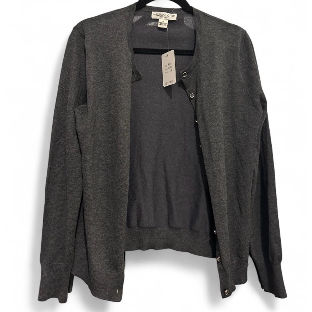 Chic Heather Gray Knit Cardigan